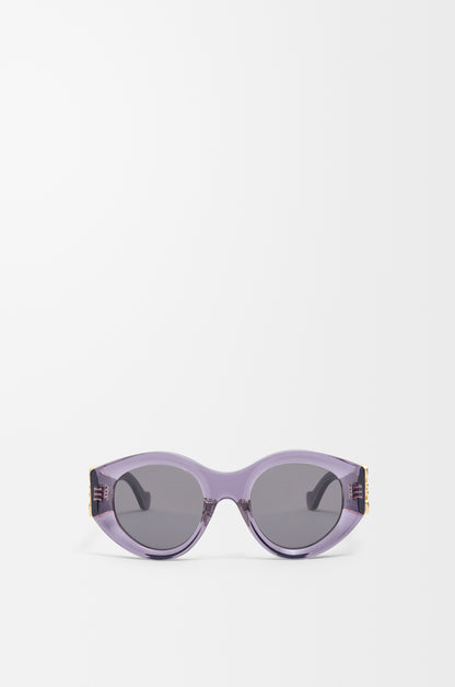Maxi Anagram Butterfly Sunglasses Transparent Purple - Loewe