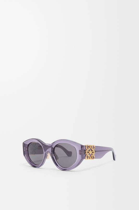 Maxi Anagram Butterfly Sunglasses Transparent Purple - Loewe