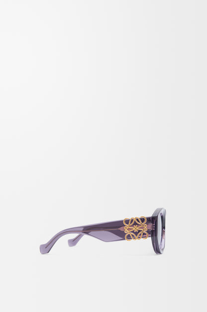 Maxi Anagram Butterfly Sunglasses Transparent Purple - Loewe