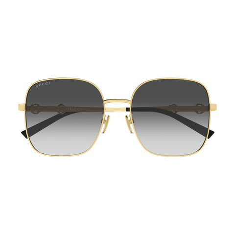 Womens Square Frame Sunglasses Gold/Black - Gucci