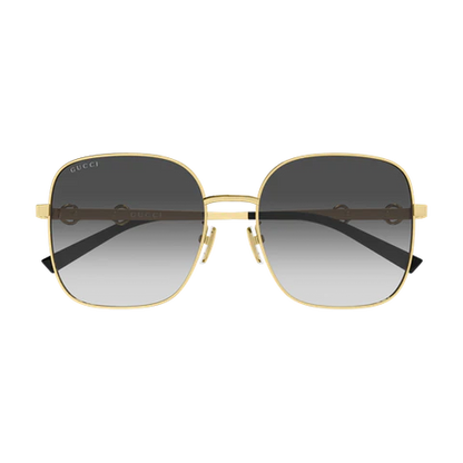 Womens Square Frame Sunglasses Gold/Black - Gucci