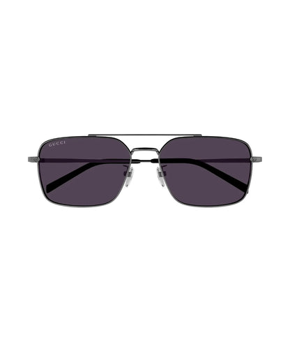 Mens Rectangular Sunglasses Ruthenium/Violet - Gucci
