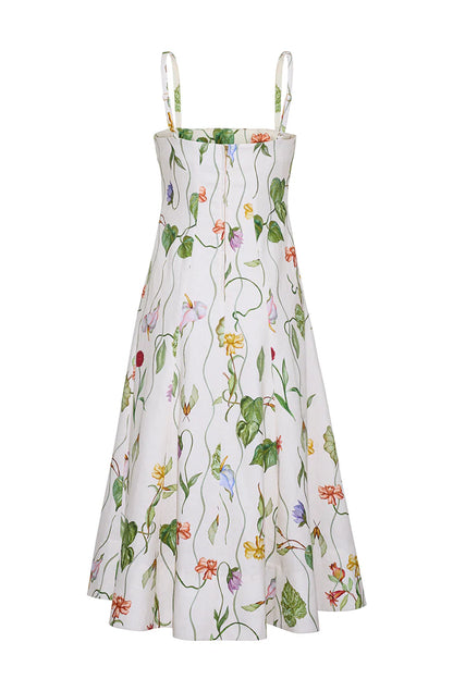 Gimlet Dress Flora Trail Ivory - Cara Cara
