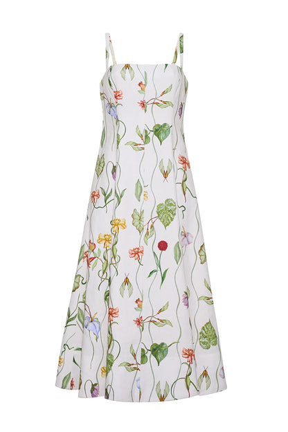 Gimlet Dress Flora Trail Ivory - Cara Cara