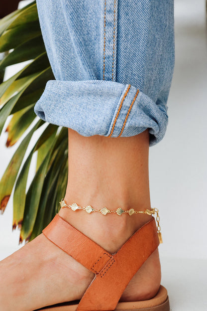 Golden Shells Anklet - Adriana Pappas Designs