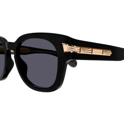 Men's Acetate Recycled Sunglasses Black  - Gucci