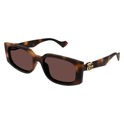 Womens Rectangular Sunglasses Havana - Gucci