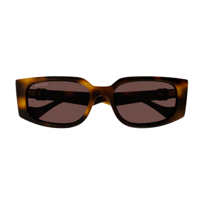Womens Rectangular Sunglasses Havana - Gucci