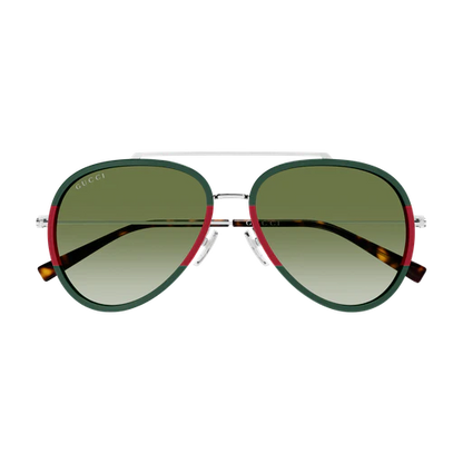 Mens Aviator Sunglasses Silver/Green - Gucci