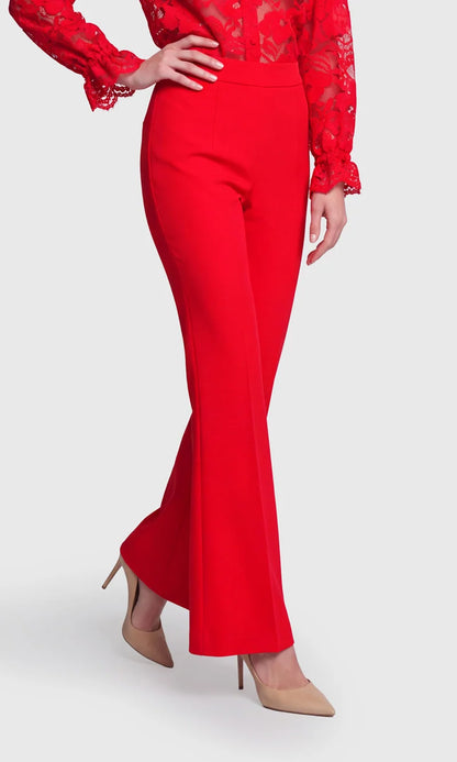 Elise Crepe Pants True Rouge - Generation Love