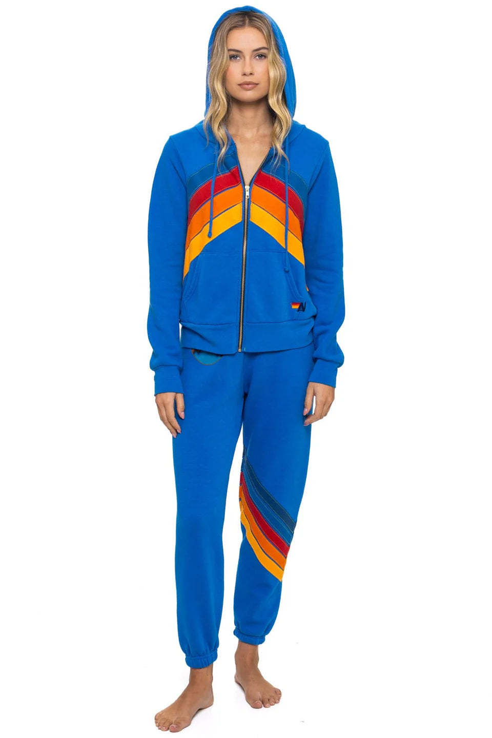 All Seasons Circle Chevron Sweatpants Adventure Blue - Aviator Nation