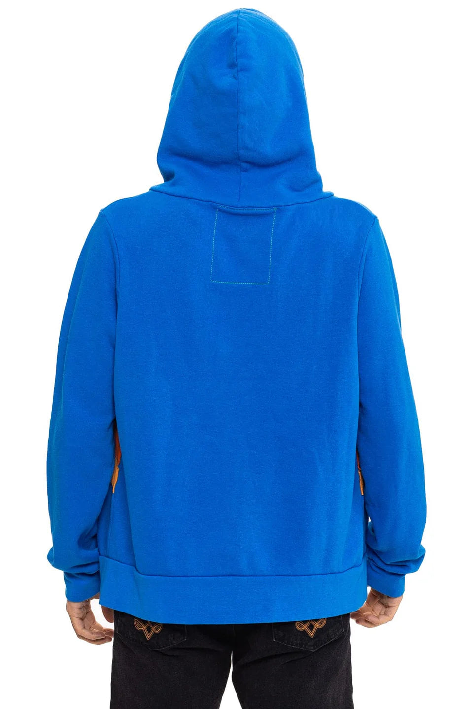 Mountain Stitch Chevron 4 Zip Hoodie Adventure Blue - Aviator Nation
