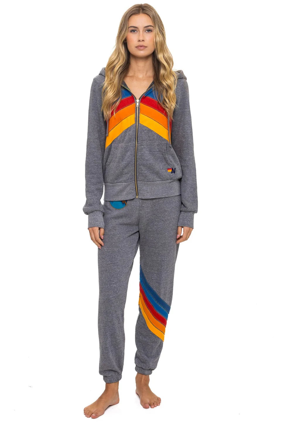 All Seasons Circle Chevron Sweatpants Heather Grey - Aviator Nation
