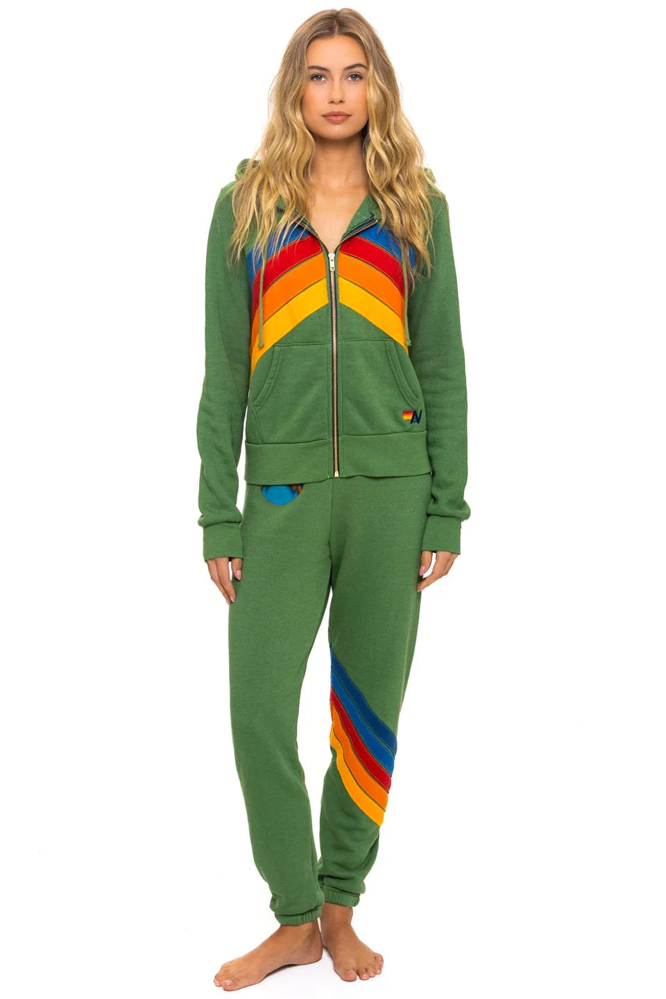 All Seasons Circle Chevron Sweatpants Palm - Aviator Nation