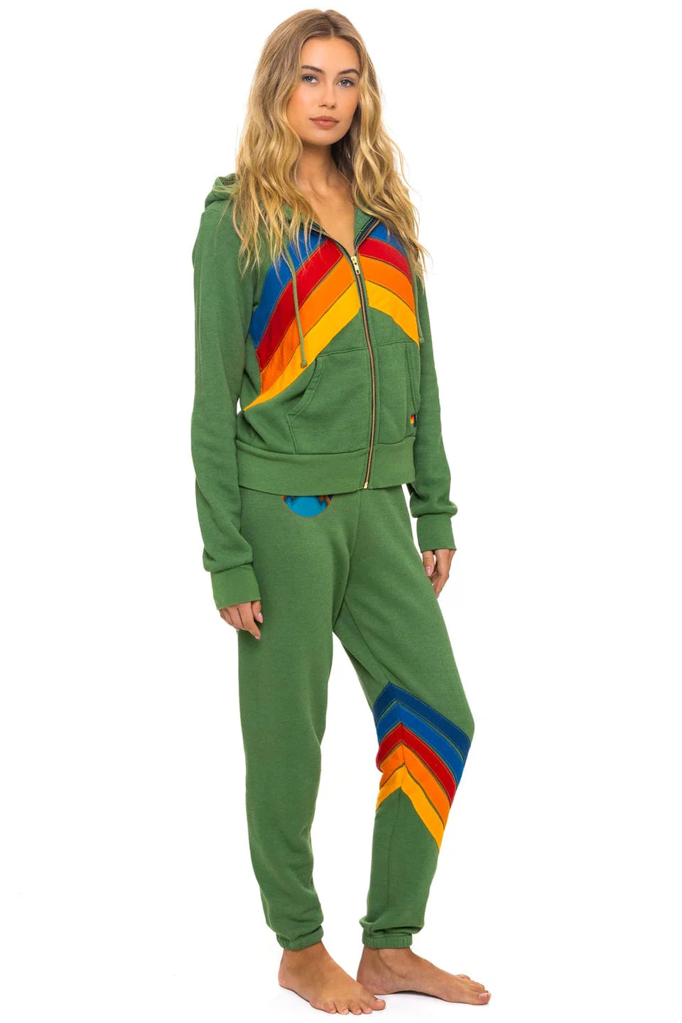 All Seasons Circle Chevron Sweatpants Palm - Aviator Nation