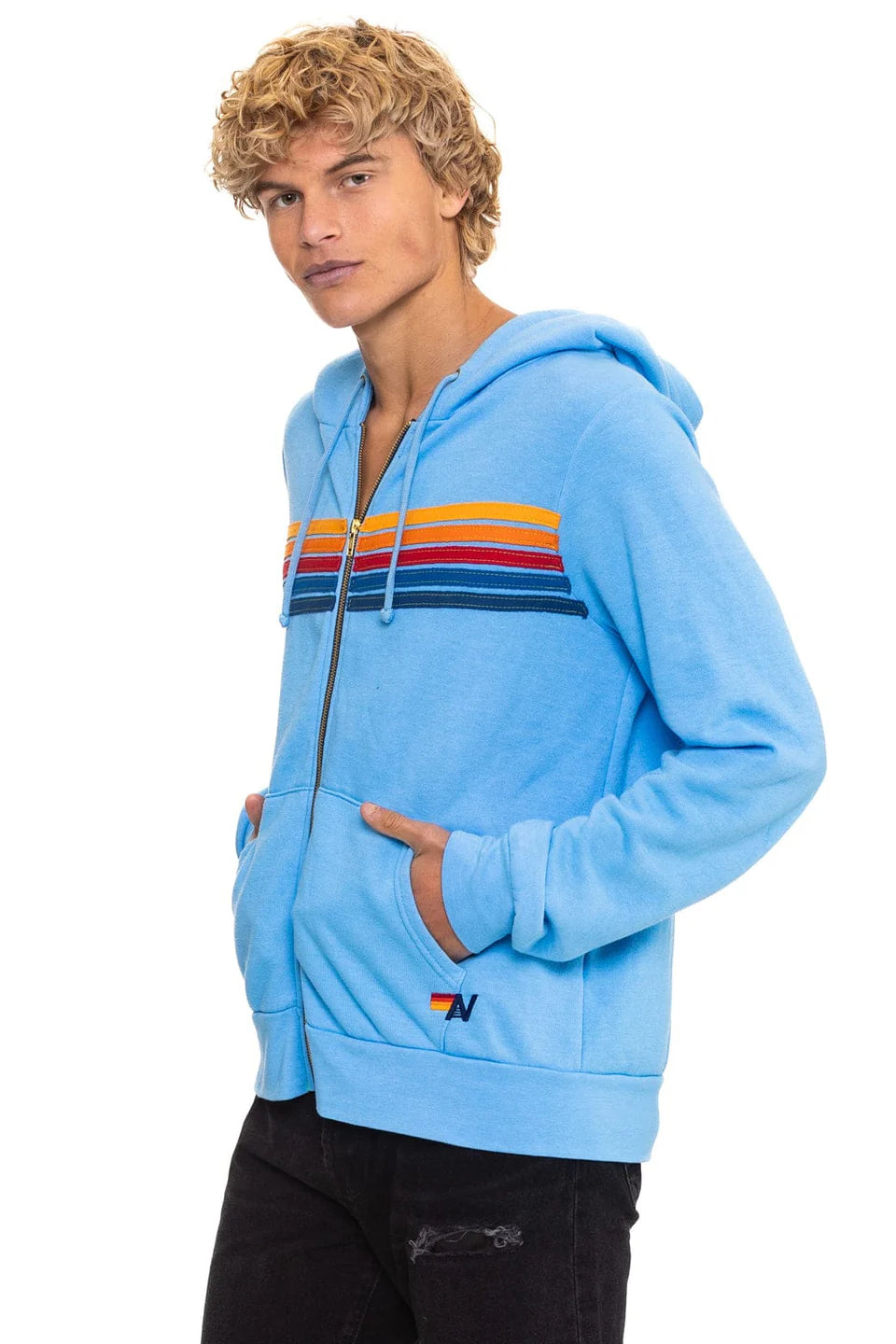 5 Stripe Hoodie Sky - Aviator Nation