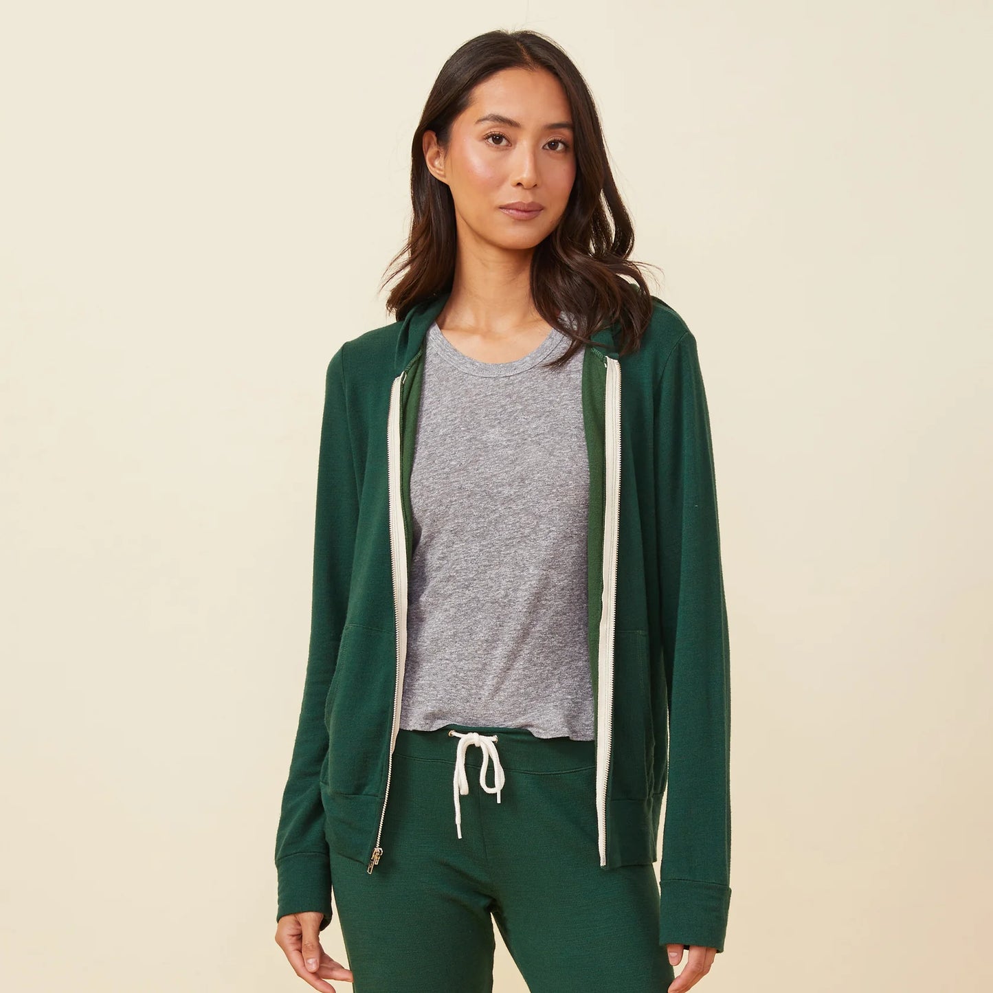 Supersoft Zip Up Hoody Forest - Monrow