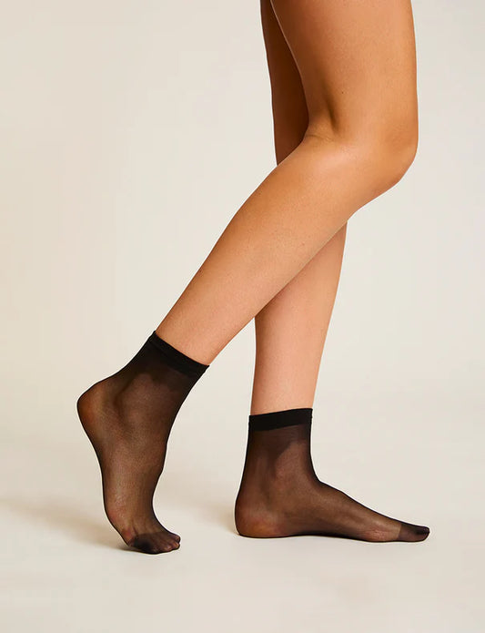 Essential Sheer Ankle Socks Black - Commando