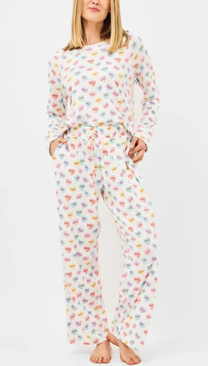 Annie Pants Set Candy Hearts - Mary Square