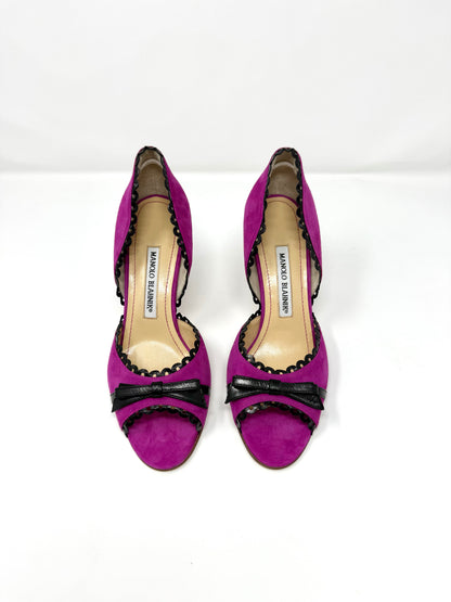 Suede d'Orsay Pumps - Manolo Blahnik