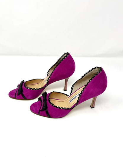 Suede d'Orsay Pumps - Manolo Blahnik