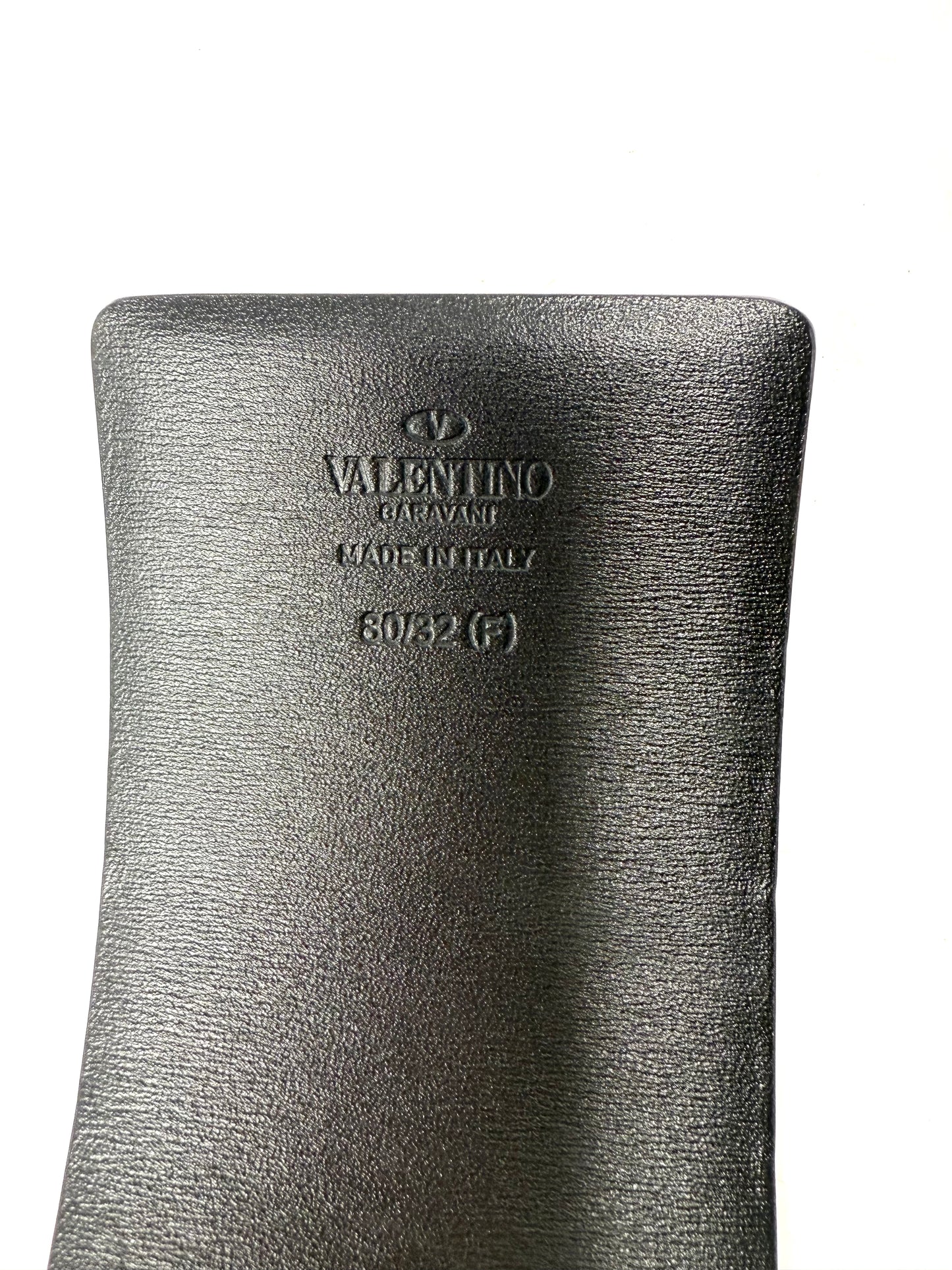 VLogo Leather Belt 70mm Brown - Valentino