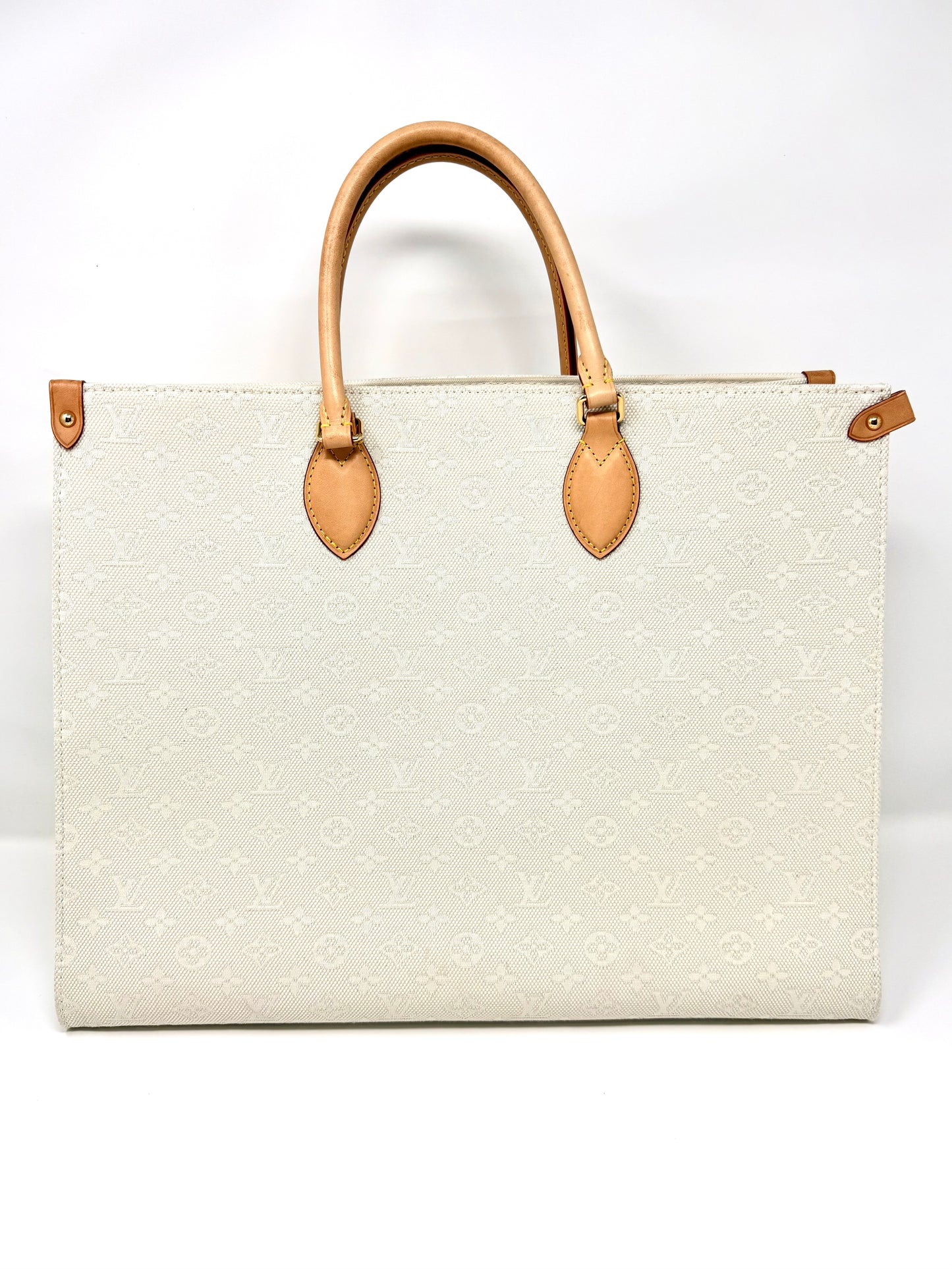 OnTheGo GM Miami Jacquard Tote Beige - Louis Vuitton