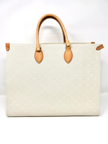 OnTheGo GM Miami Jacquard Tote Beige - Louis Vuitton