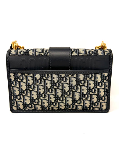 30 Montaigne Chain Bag Blue Oblique Jacquard - Dior