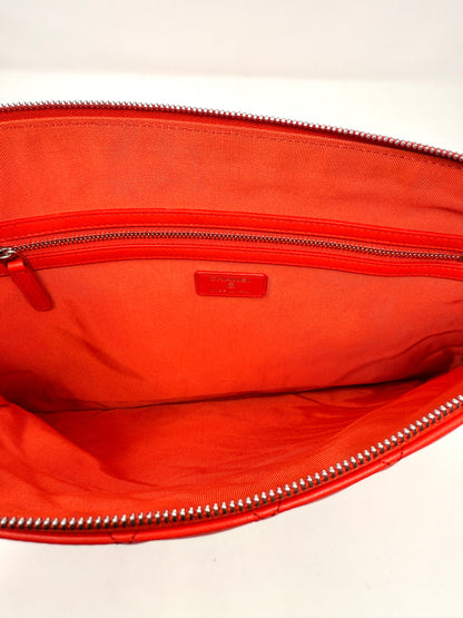 Quilted Laptop Pouch Red - Chanel