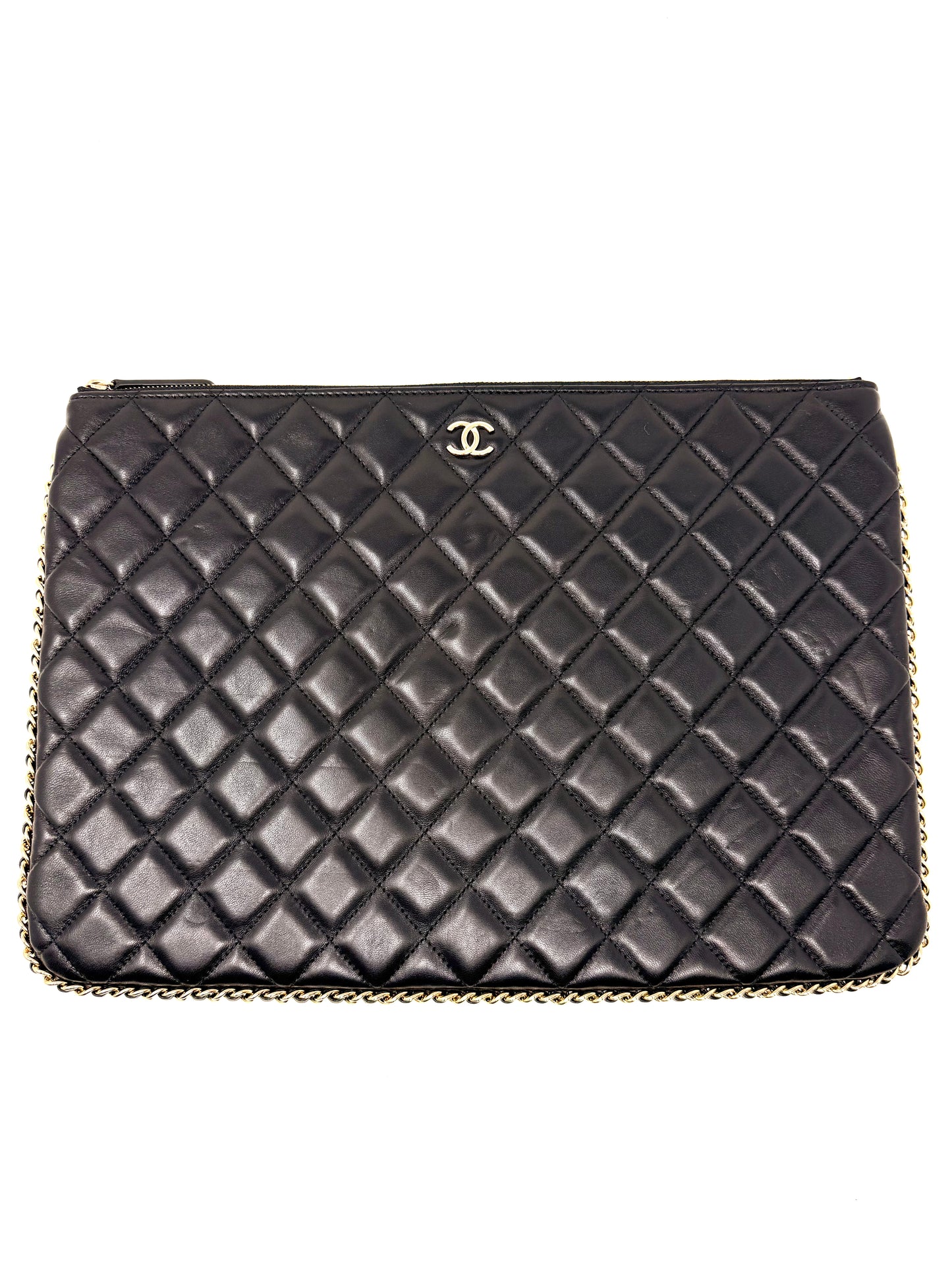 Quilted Laptop Pouch Black - Chanel