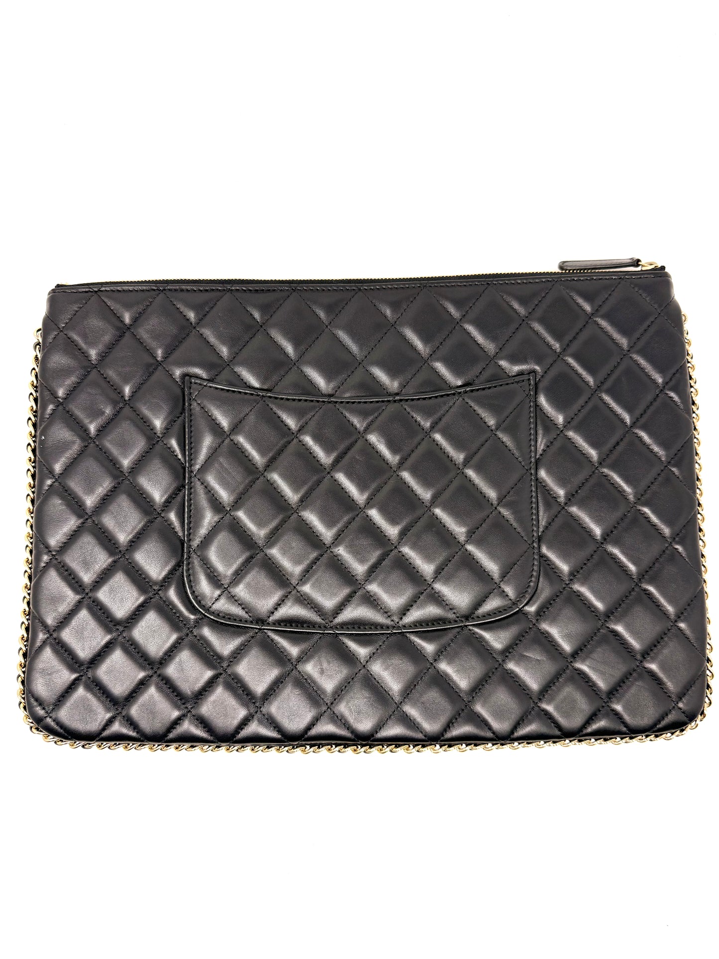 Quilted Laptop Pouch Black - Chanel