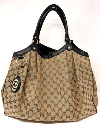 GG Sukey Large Canvas Tote Brown - Gucci