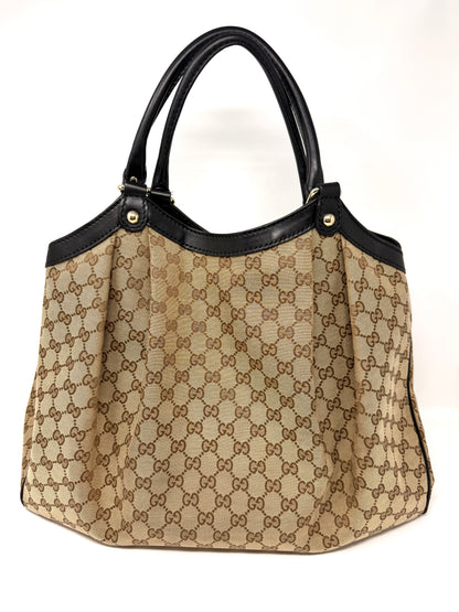GG Sukey Large Canvas Tote Brown - Gucci