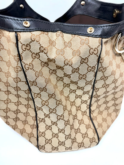 GG Sukey Large Canvas Tote Brown - Gucci