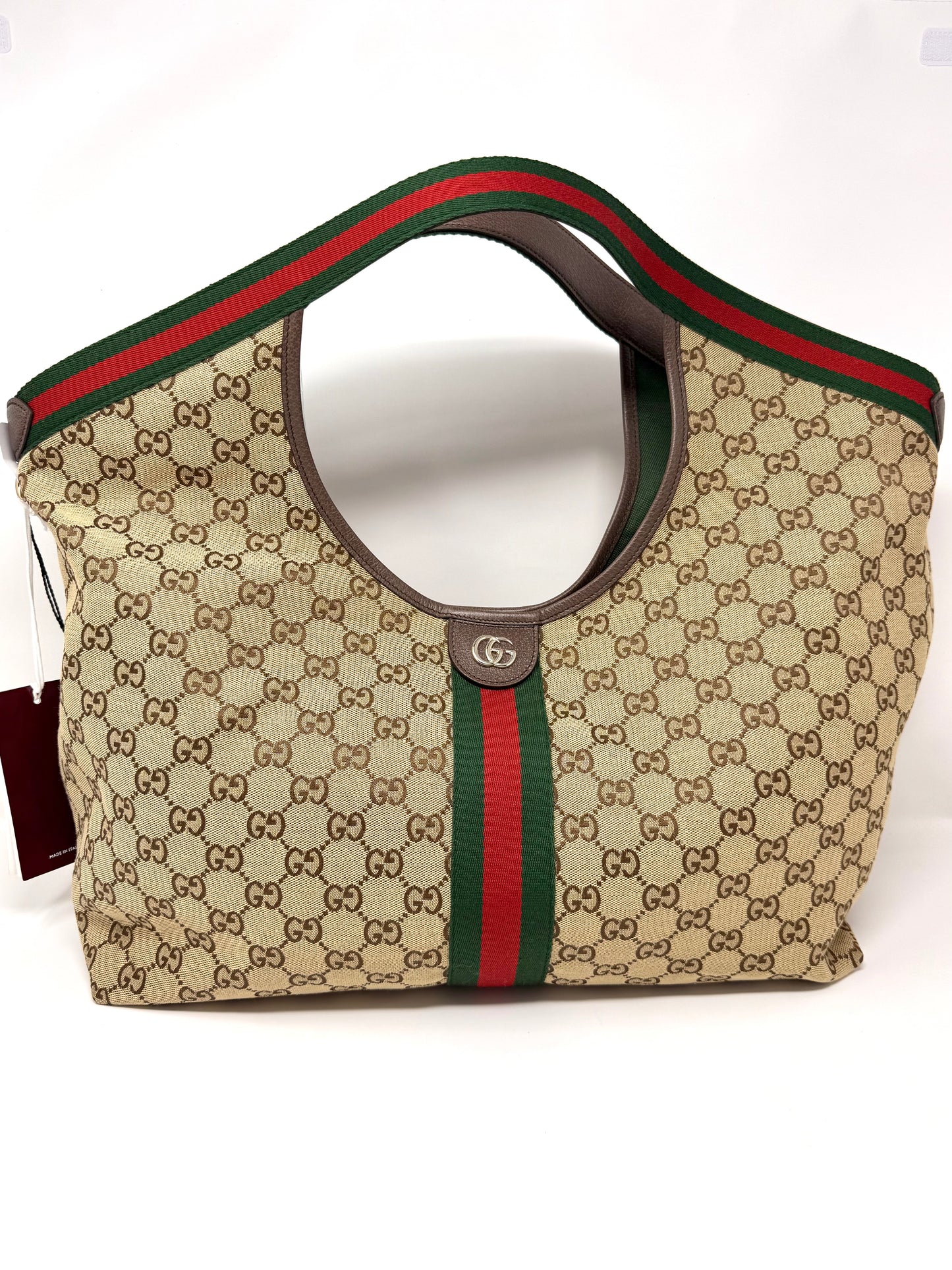 Giglio Large Tote Bag Beige/Brown GG Canvas - Gucci