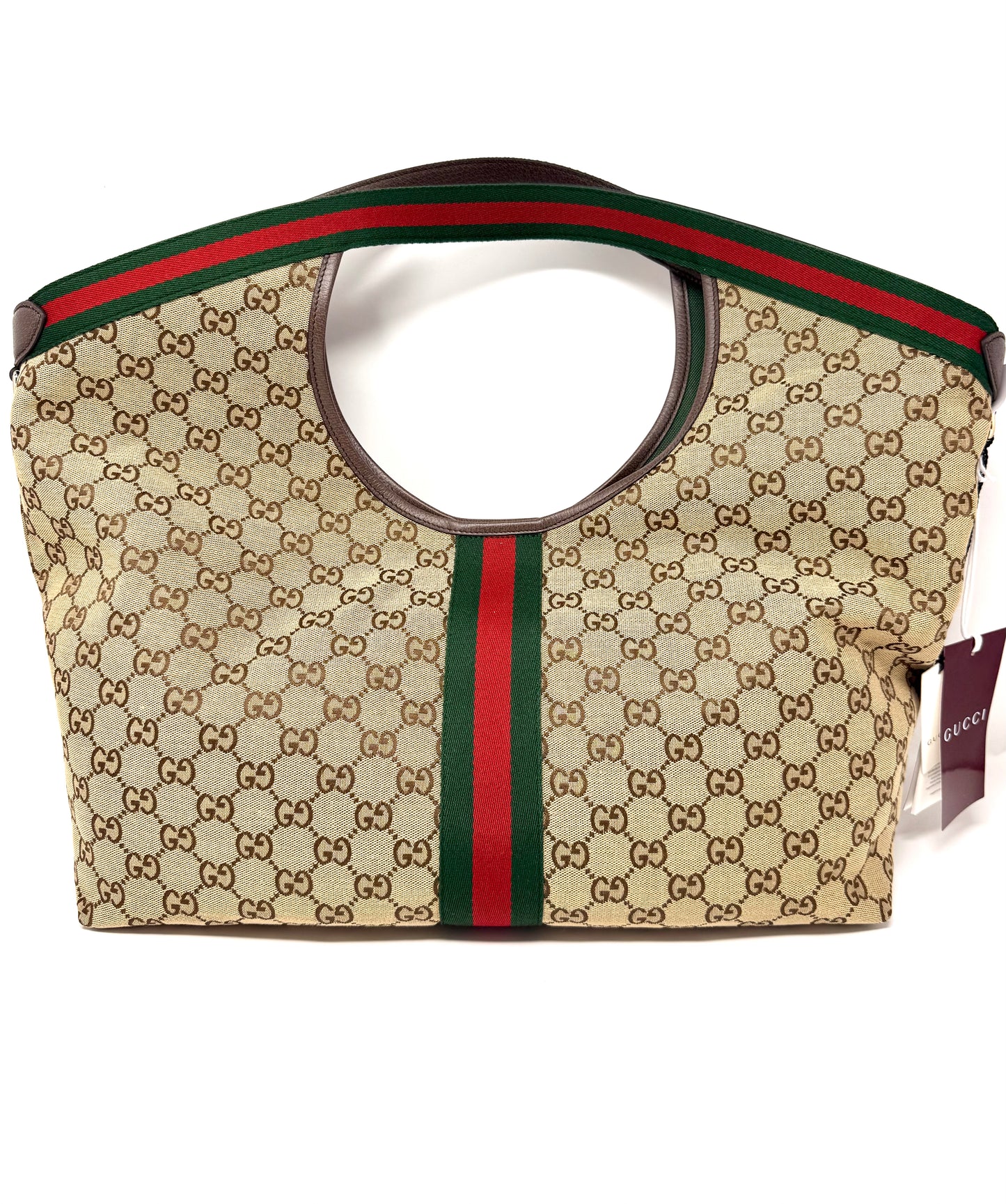 Giglio Large Tote Bag Beige/Brown GG Canvas - Gucci