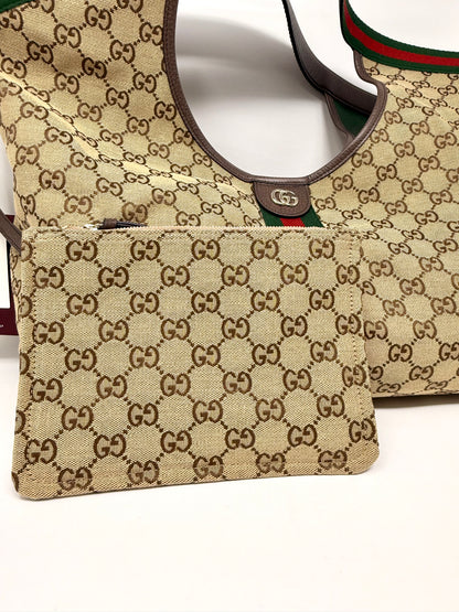 Giglio Large Tote Bag Beige/Brown GG Canvas - Gucci