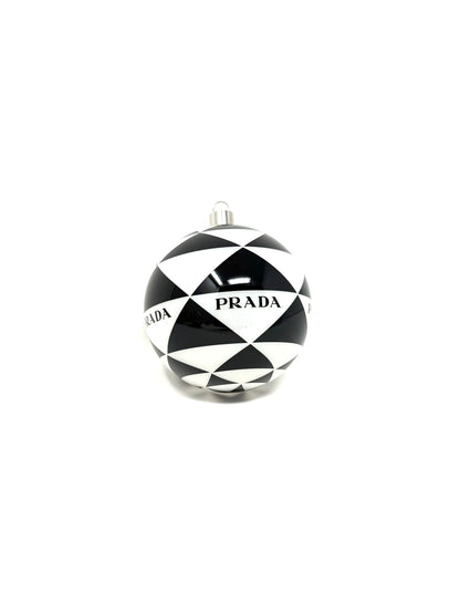 Glass Christmas Ornament Set Black/White - Prada