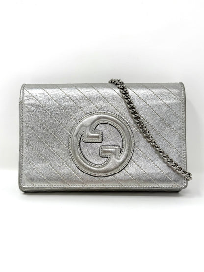 GG Blondie Metallic Wallet On Chain - Gucci