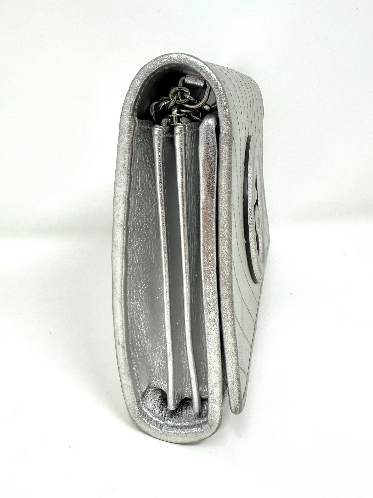 GG Blondie Metallic Wallet On Chain - Gucci