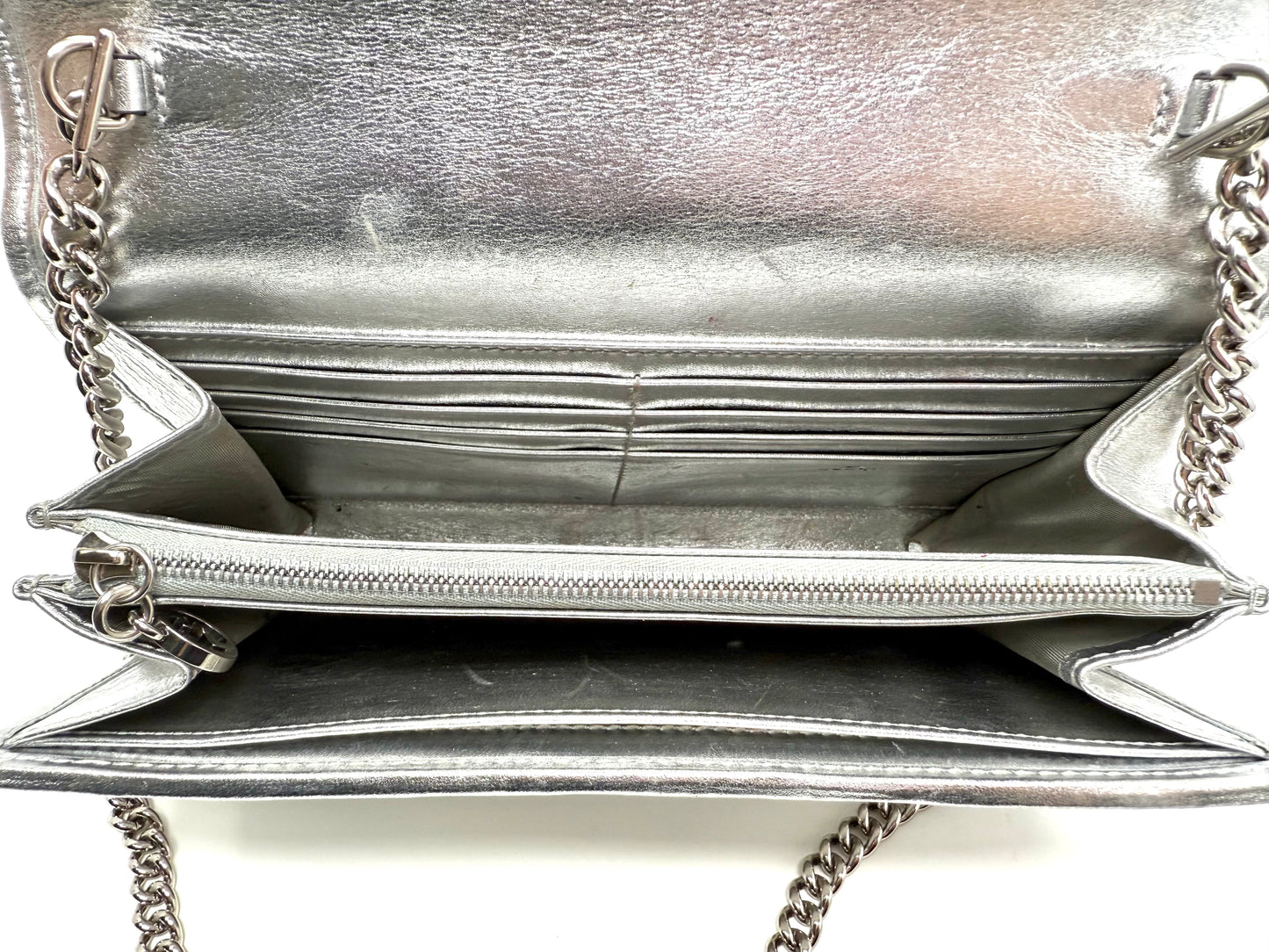 GG Blondie Metallic Wallet On Chain - Gucci