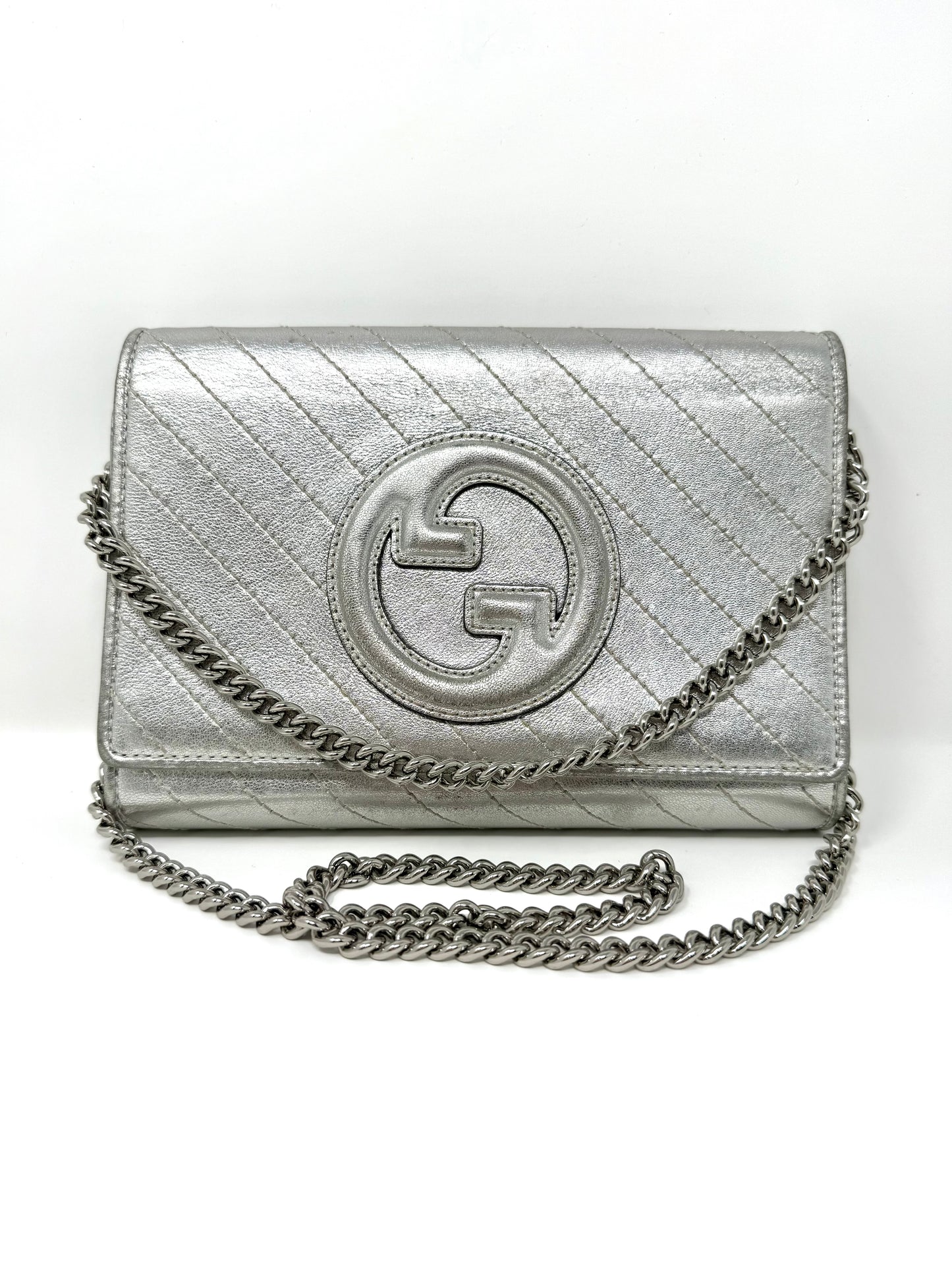 GG Blondie Metallic Wallet On Chain - Gucci