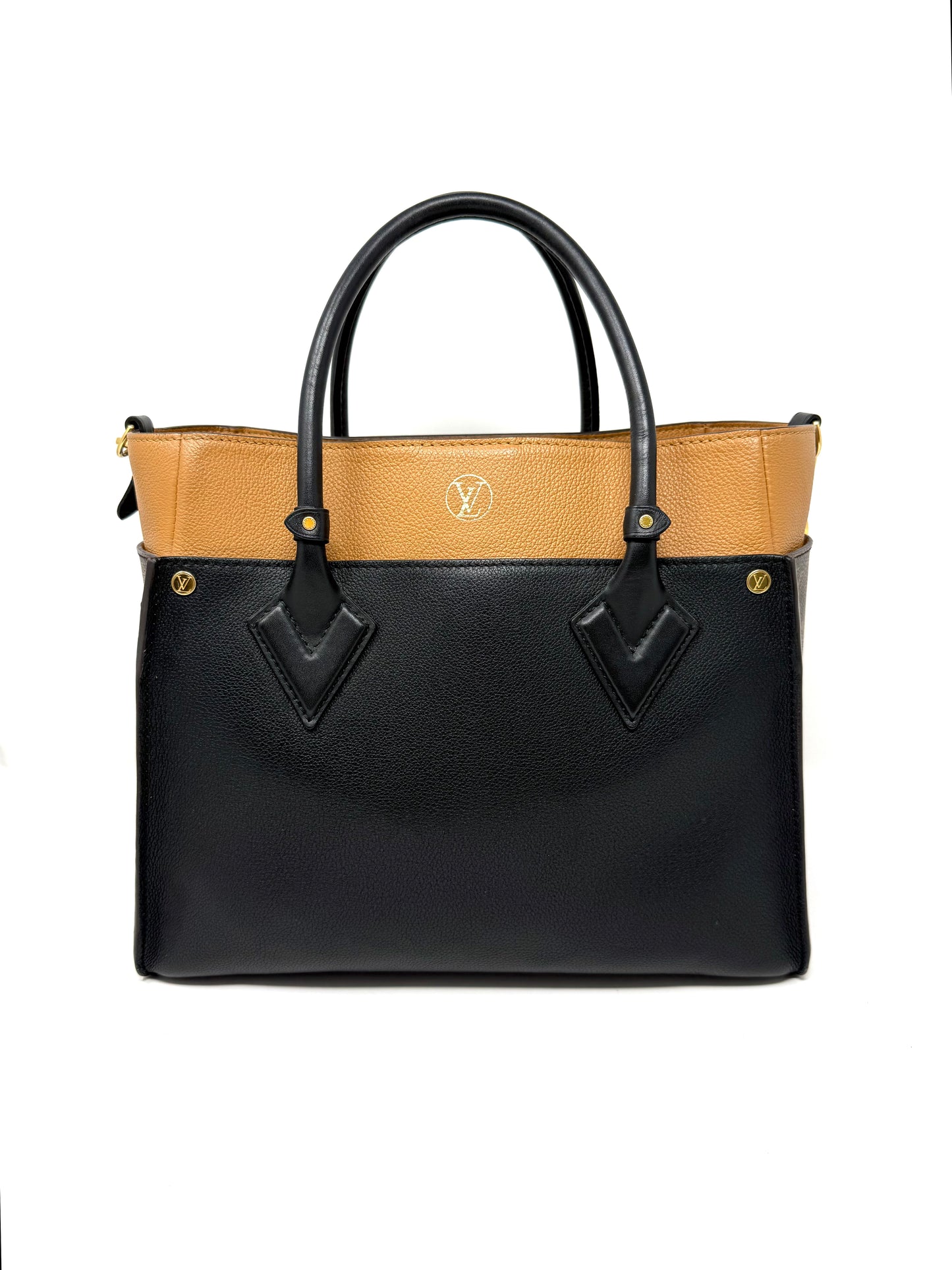 On My Side MM Handbag Black/Tan - Louis Vuitton