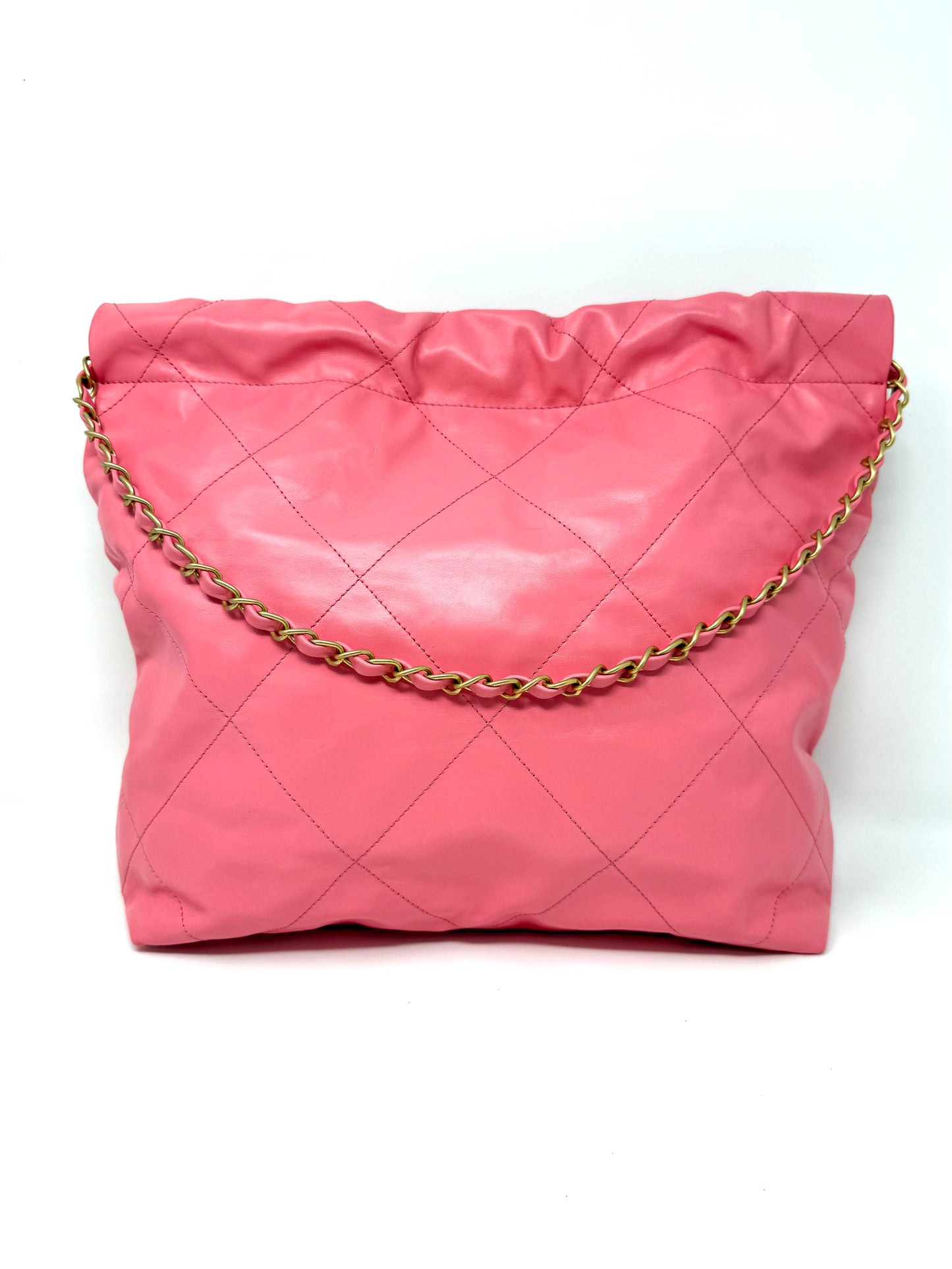 Large 22 Hobo Bag Pink Leather - Chanel