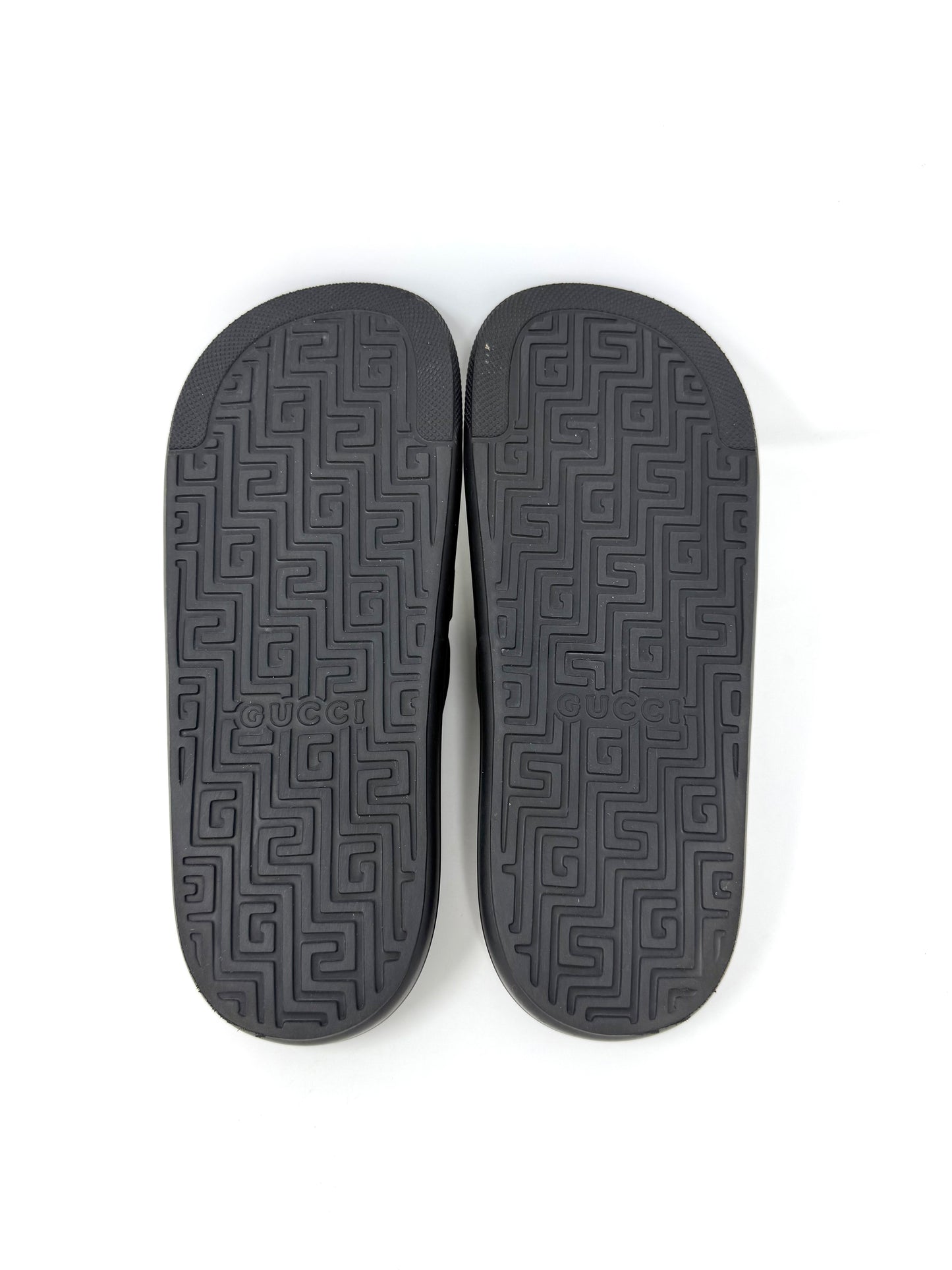 Men's Interlocking G Rubber Slide Black - Gucci