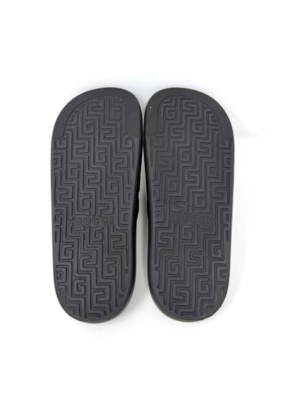 Men's Interlocking G Rubber Slide Black - Gucci