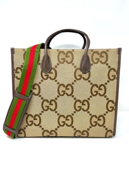 Jumbo GG Tote Bag Beige/Brown - Gucci