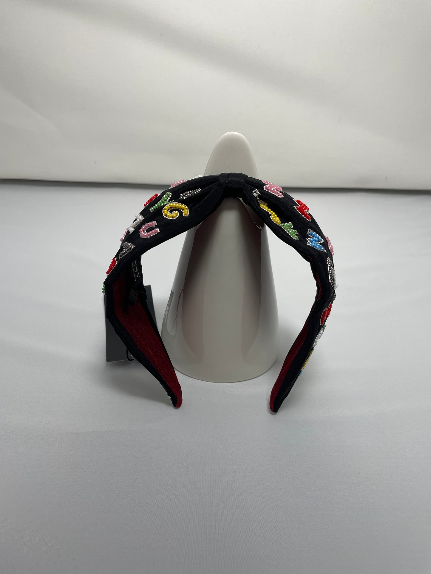 Alphabet Beaded Headband Black Multi - Missy Fashion Accessories