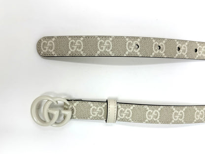 GG Slim Belt White - Gucci